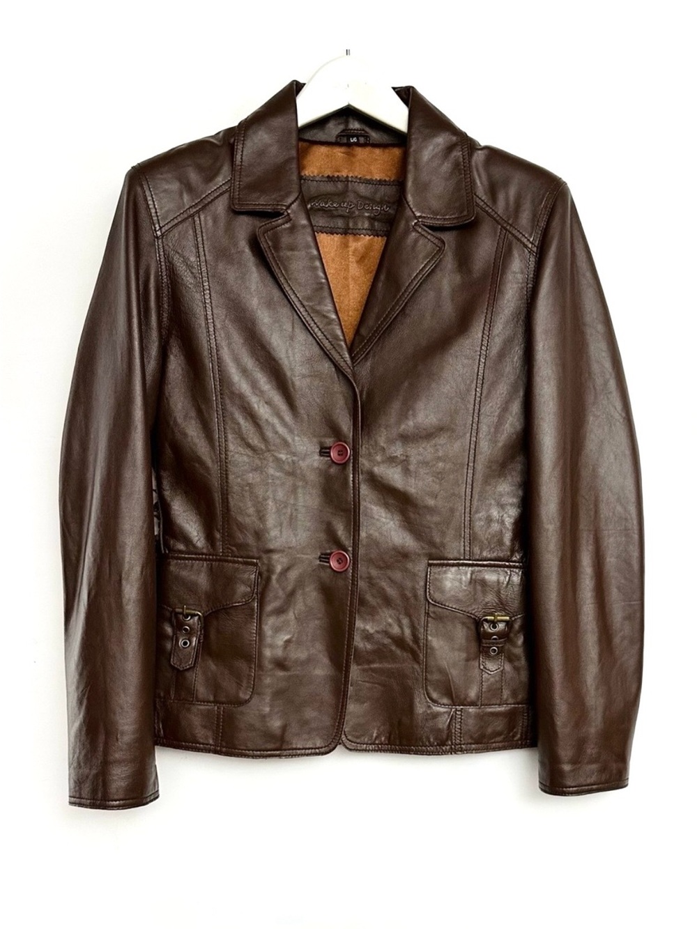 💎Vintage Leather brown jacket